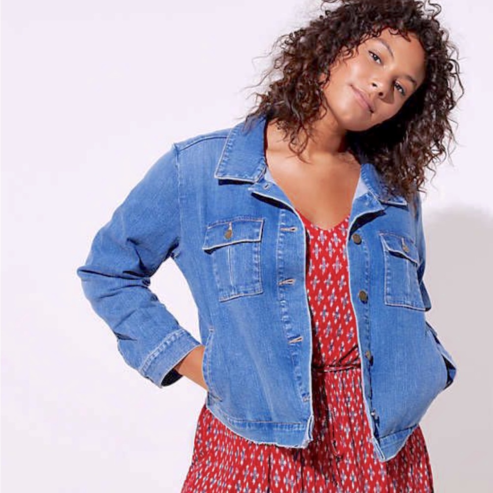 Loft Distressed Denim Jacket